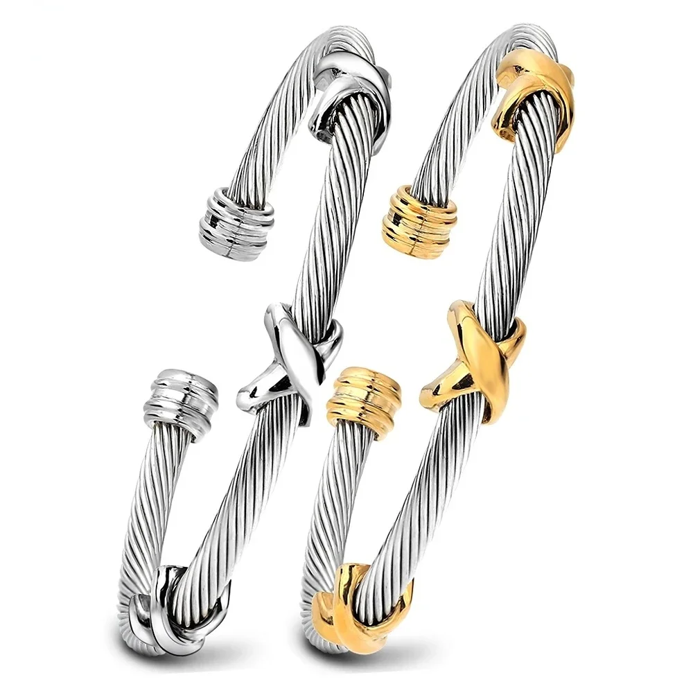 

Jewelry 316L Stainless Steel Bracelets Bangles For Women Wedding 2023 Trend Jewelry Fashion Luxury Bracelet Link Braided
