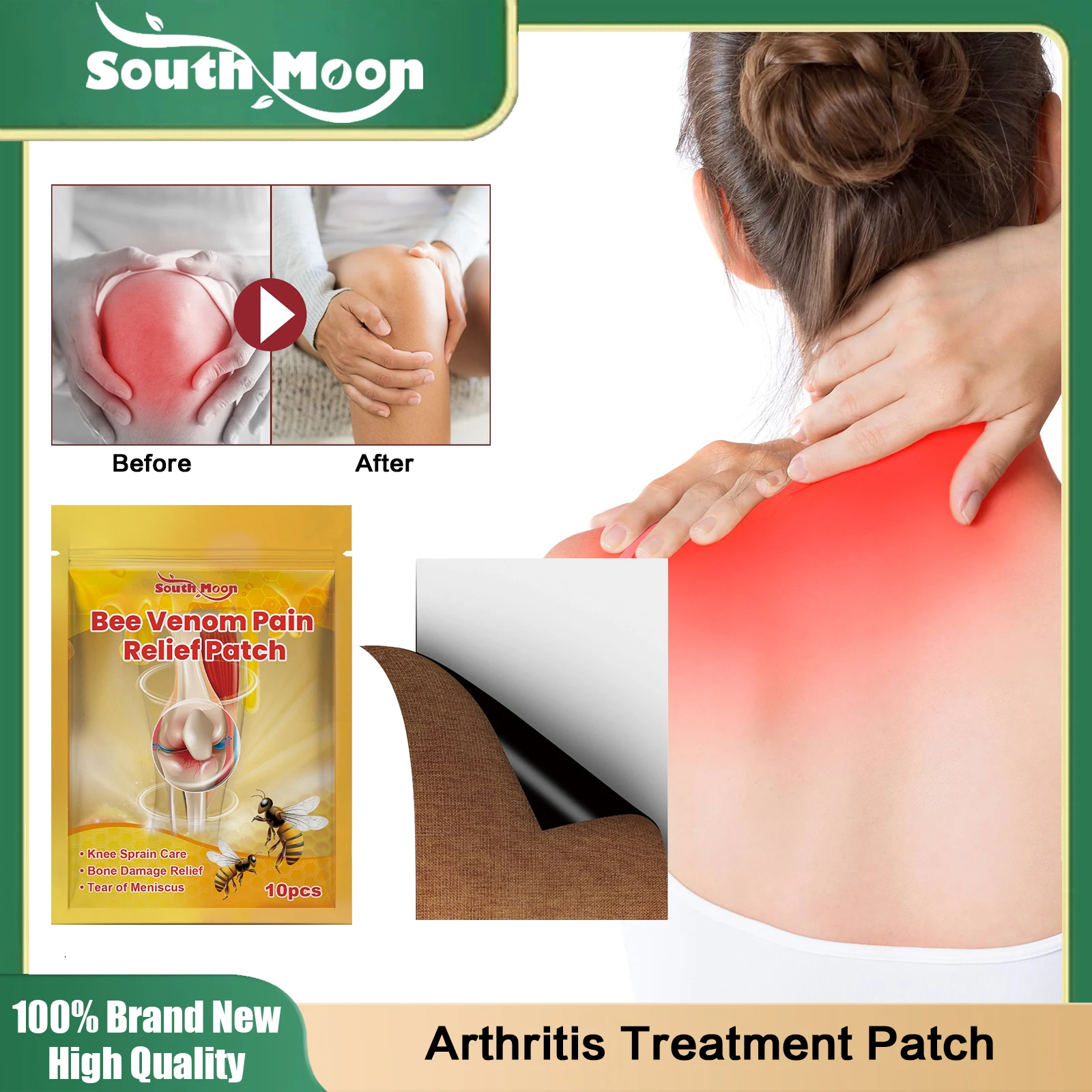 

Arthritis Treatment Patch Back Shoulder Knee Pain Relief Reduce Swelling Bruise Sprain Anti Inflammatory Joint Analgesic Sticker