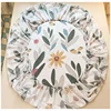 100% Cotton Bed Fitted Sheet With Elastic +2pc Pillowcases Flower Aerospace Bed Sheet Single Full Queen King Cal-King Size B82A 3