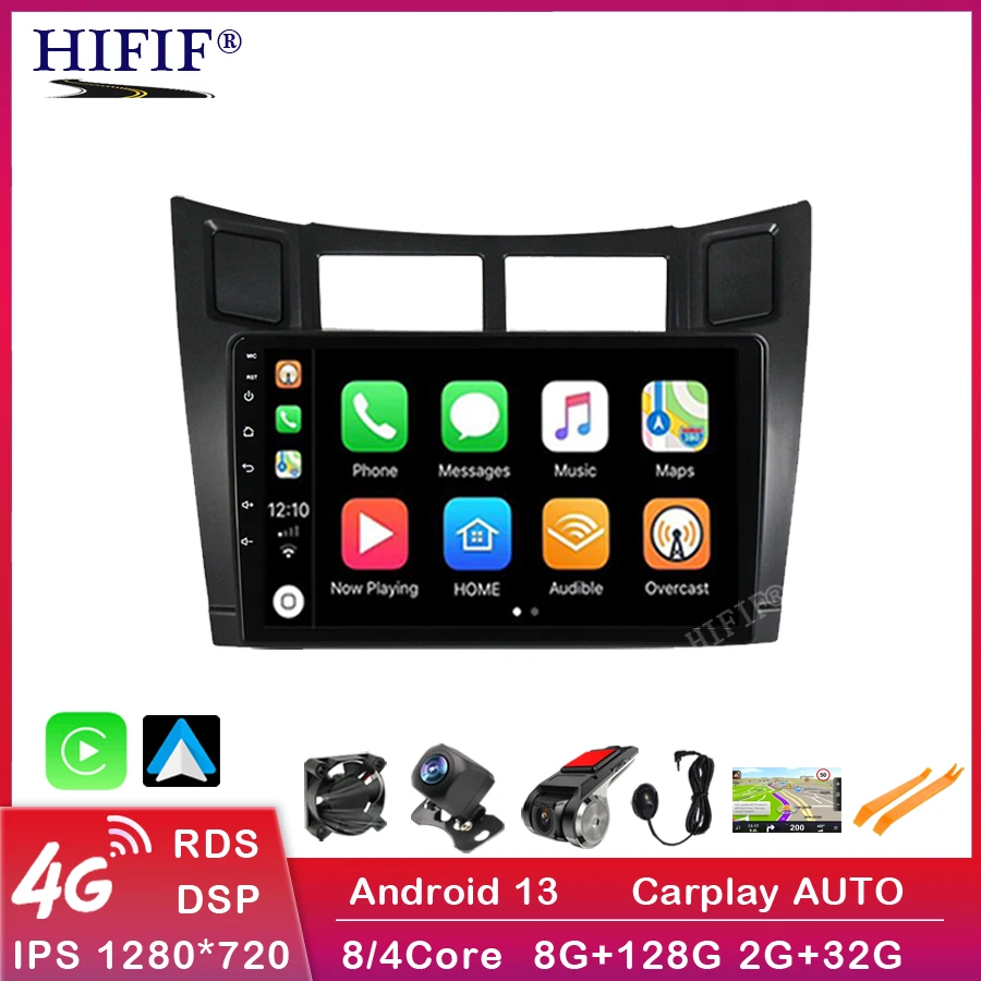 

8 core 2G+32G Android 13 For Toyota Yaris XP90 2005 - 2012 Car Radio Multimedia Video Player Navigation GPS 2 din dvd