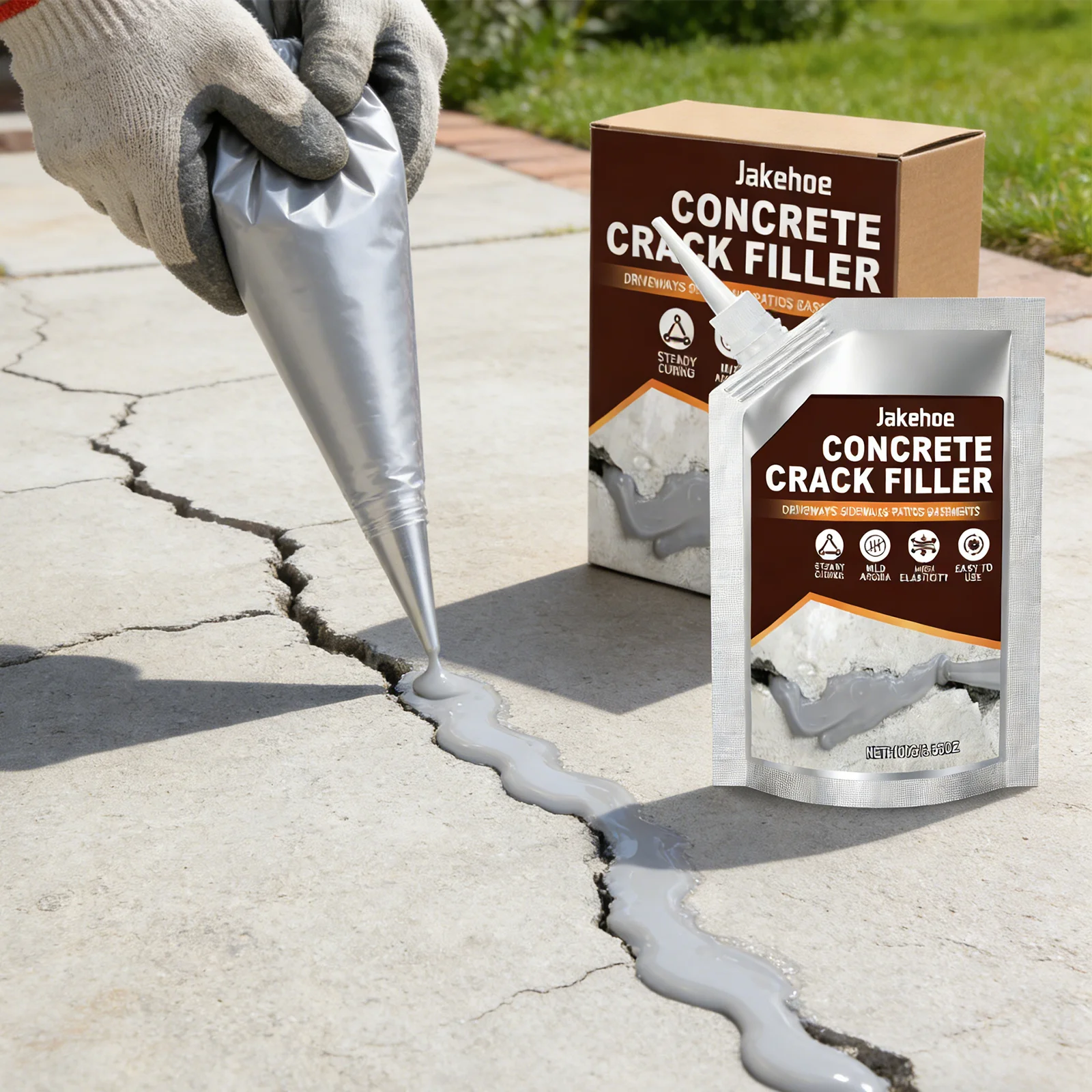 Self-Leveling Concrete Crack Filler 1