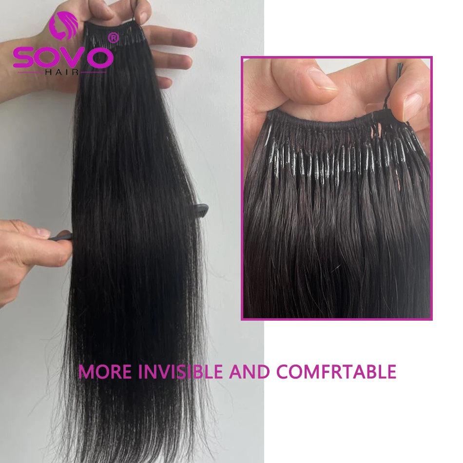0.8G/Pcs Straight Korea Popular Cotton String Twins Tip Hair Extensions String Pre-Bound Chinese Unprocessed Hair Korea Popular