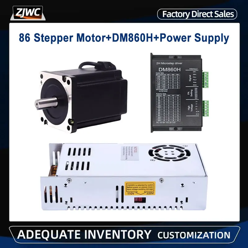 1/3/4 Kit Nema34 Stepper Motor 86 4.5/8.5/12N.m With 14mm Keyway 5mm ...