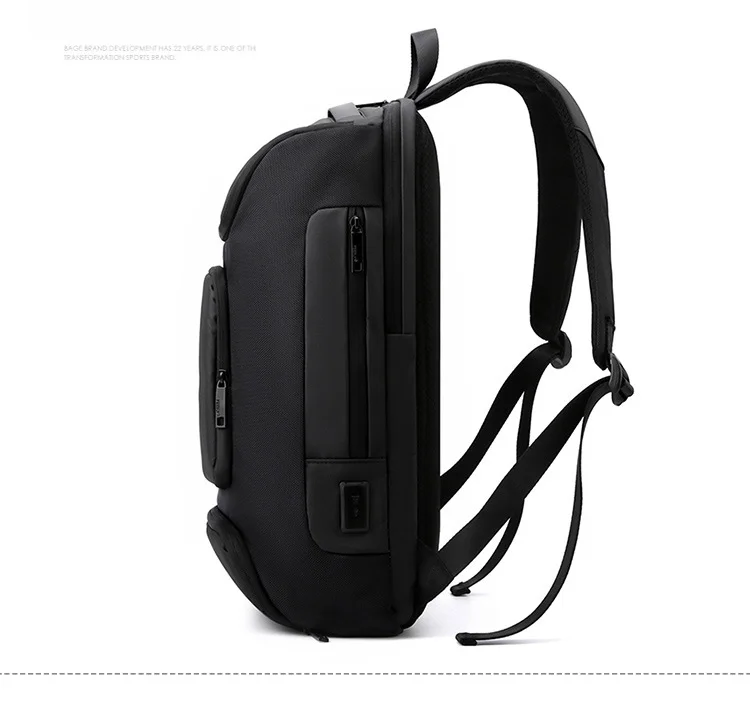 Simple backpack, lightweight, breathable, trendy and versatile, large capacity backpack for men in black_voghion.com