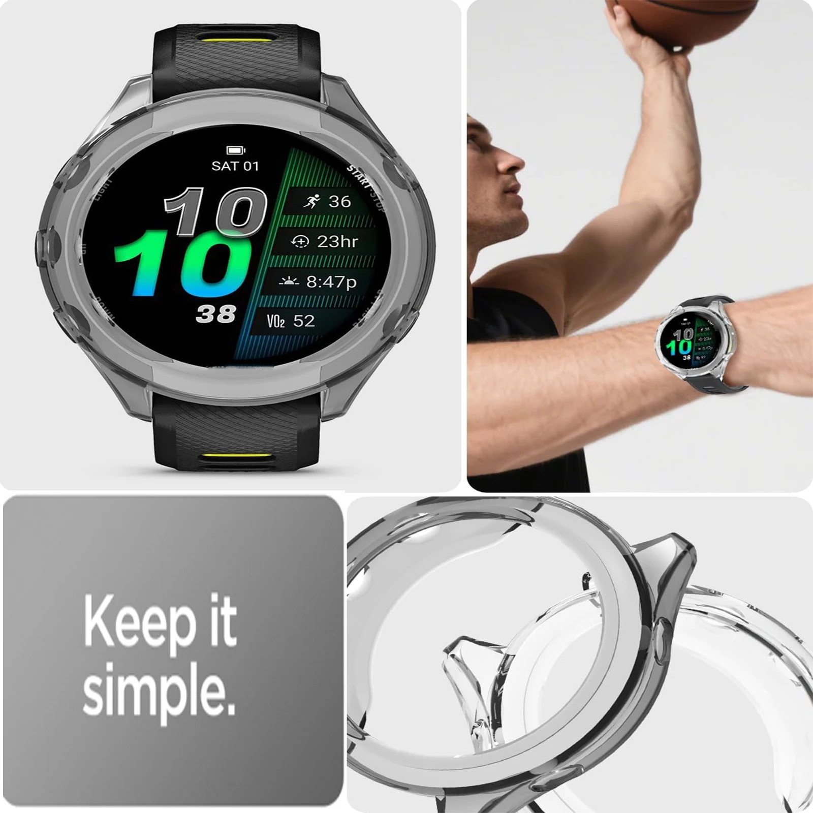 Premium Clear TPU Watch Case with Screen Protector