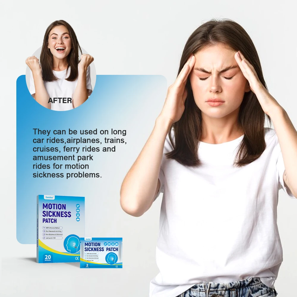 Sumifun Motion Sickness Patch 2/6/10/16Pcs Relieve Carsickness Dizziness Nausea Vomiting Anti Dizzy Medical Health Care Plaster