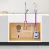 Ready Hot 41- -200-F560-BN Instant Hot Water Dispenser System, 2.5 Quarts, Manual Dial Dual Lever Hot and Cold Water Faucet Bru 6