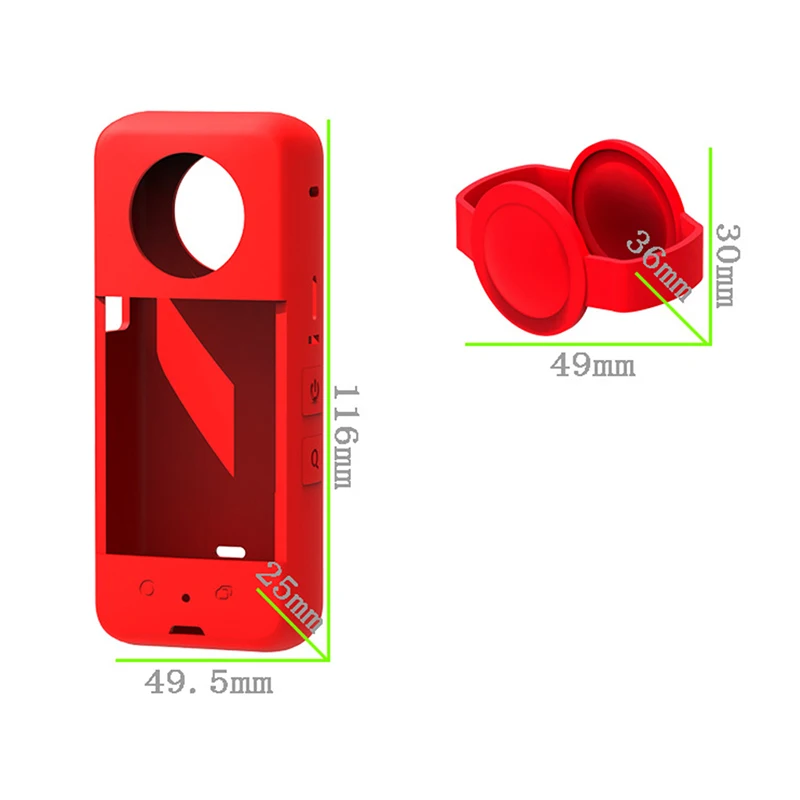 Insta360 X3 용 실리콘 보호 쉘 바디 실리콘 커버, 카메라 보호 케이스 액션 카메라 액세서리