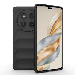 Soft Skin Feeling Flexible Silicone Shockproof Protective Case for Honor Magic 8 Lite (Black)