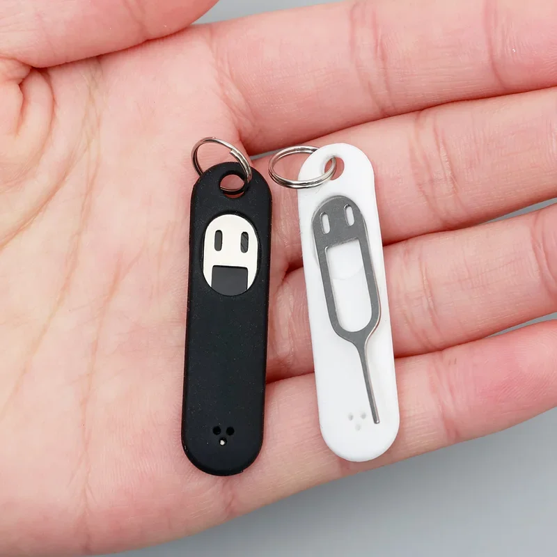 SIM Card Removal Needle Pin Anti-lost Tray Charm Keychain Split Rings Phone SIM Card Storage Case Ejecter Tool Needles