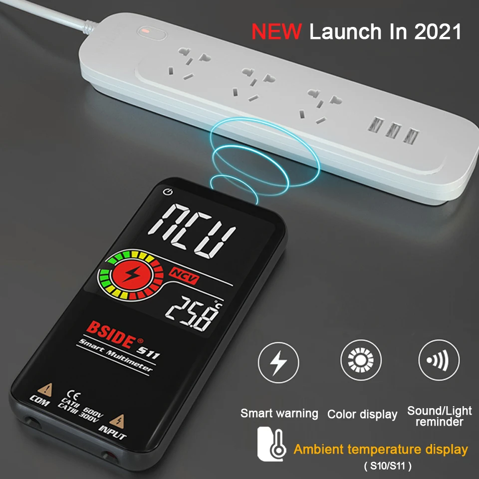 BSIDE Digital Multimeter S10 Profesional multimetro Smart DC AC Voltage Capacitor Ohm Diode NCV Hz Tester Detector meter 3