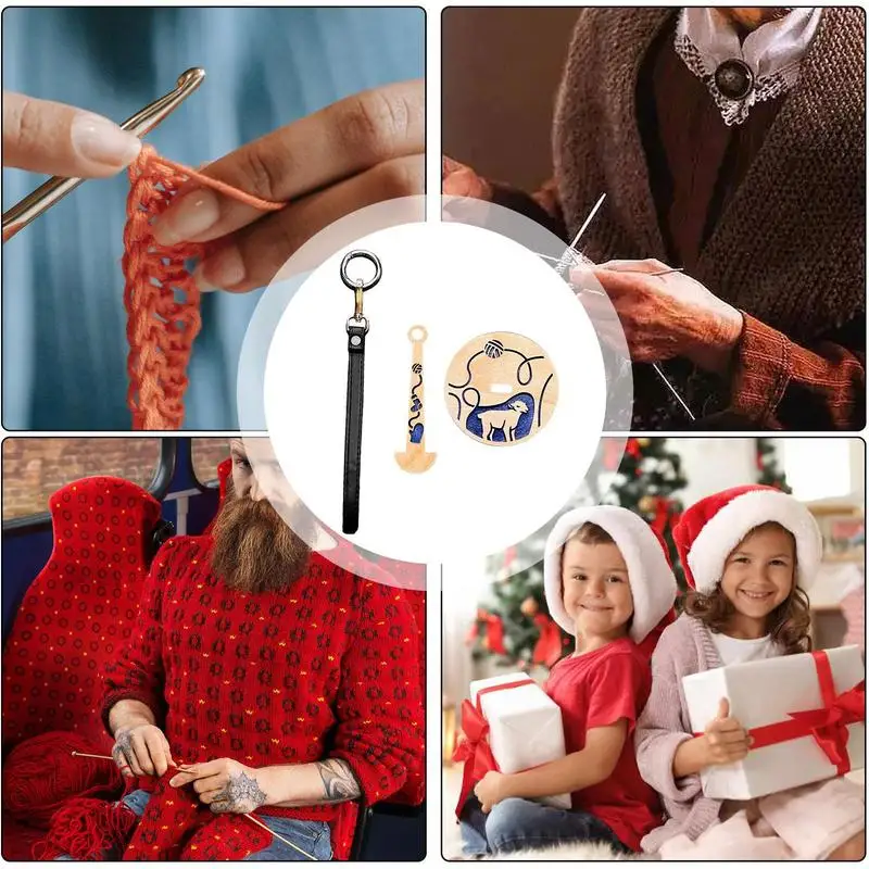 Wood Yarn Holder Wrist Yarn Dispenser Holder Wood Embroidery Accessories Arts Crafts Cardigans Sweaters Socks
