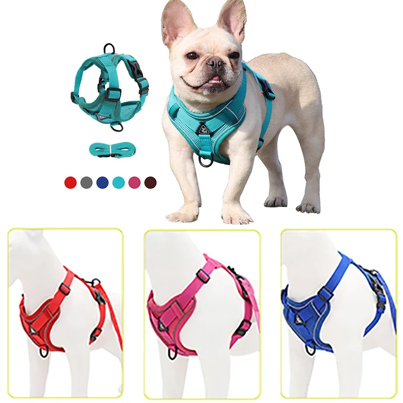 Reflective Pet Training Walking Harness Lead Leash Adjustable Puppy Harness Vest for Small Dogs Chihuahua Yorkies Chest Strap pet harness leash set pet harness set pet leash set