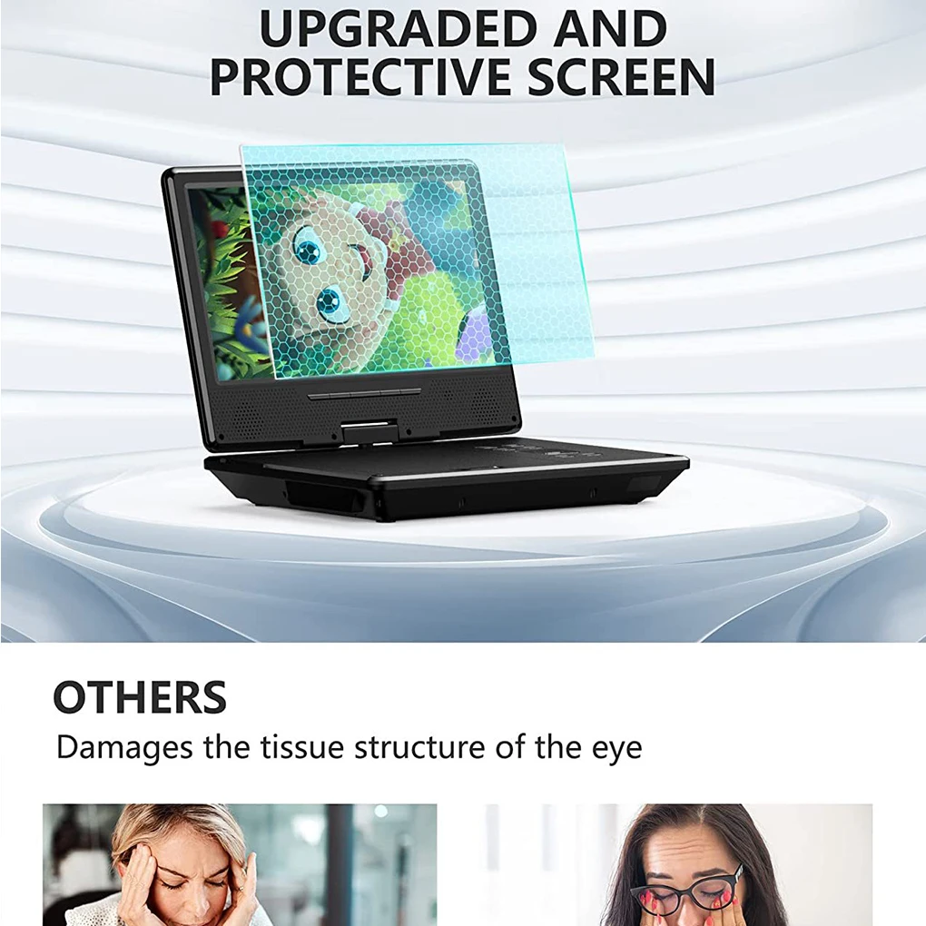 12.5Inch Wireless DVD Player With Remote Control Bluetooth Player Portable Full-format in-car English Headphones CD Player