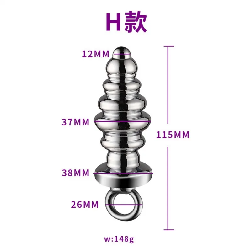 Detachable Anal Plug Stainless Steel Anus Speculum Masturbation Butt Dilation Douche Irrigation Hollow Expander Adult Sex Toy