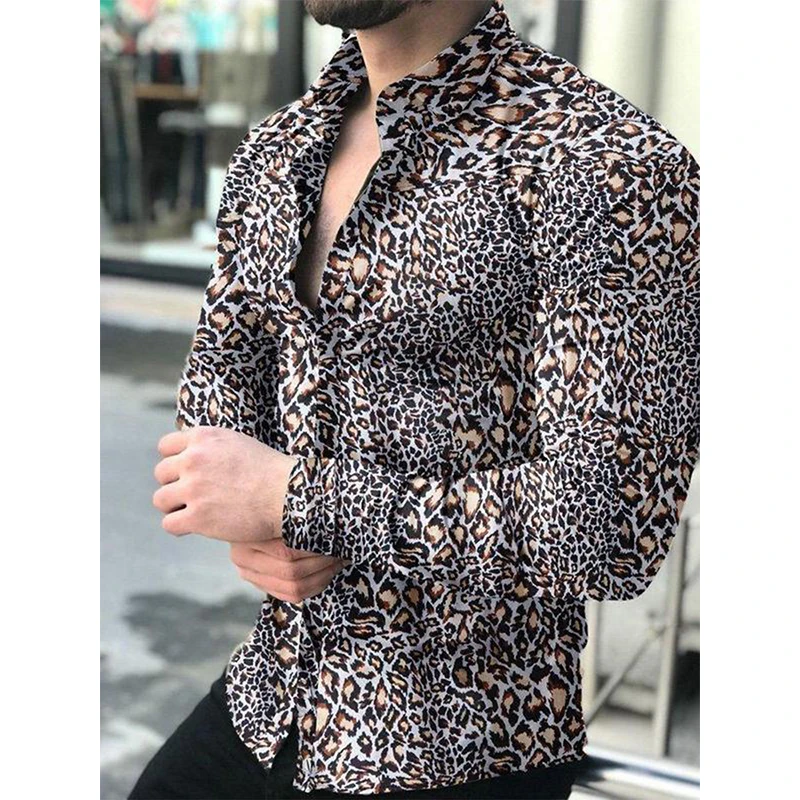 Spring Fashion Men Shirts Autumn Turn 