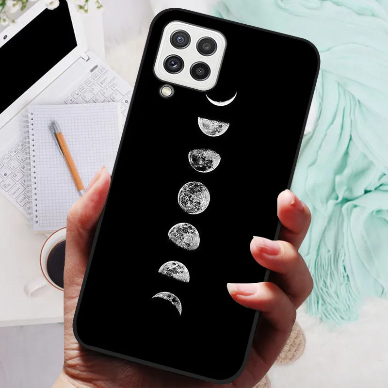 Black Silicone Soft Case with Lion and Wolf Design - Protective Shell for Samsung Galaxy A22/A22s 5G