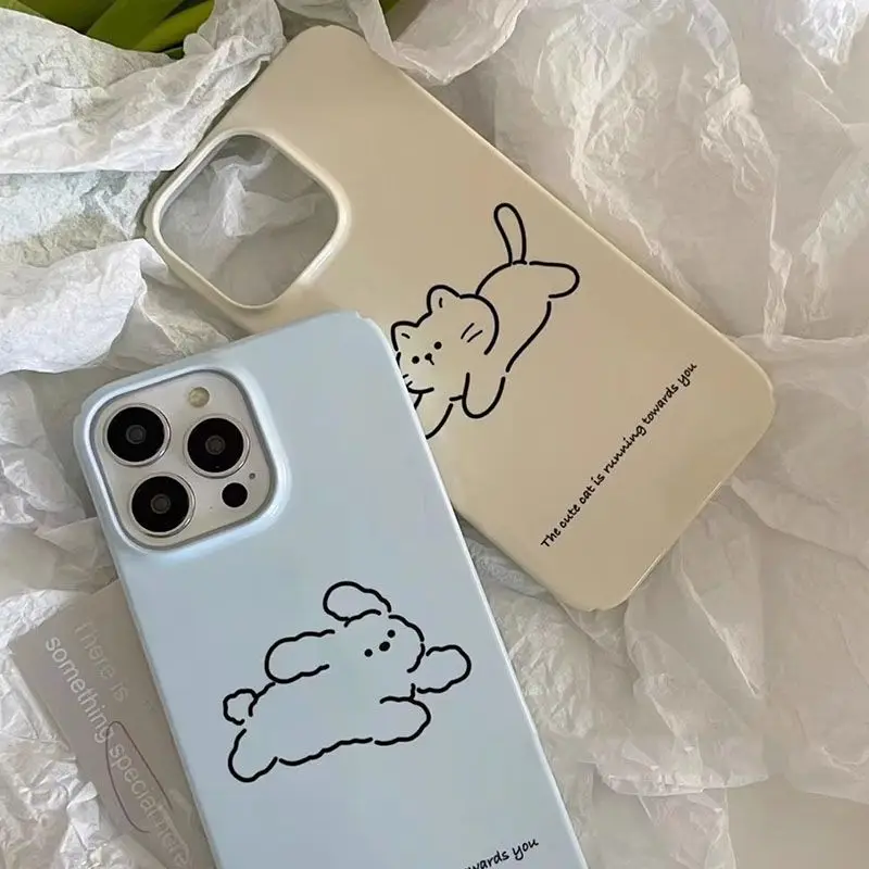Cute Cartoon Dog Cat Soft Silicone Case for iPhone