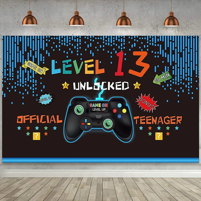 Video Game 13th Birthday Party Decorations for Boys, Level 13 Unlocked  Birthday Banner Blue Balloons Arch Decorations for Gaming Party Game On  Boys 13 Years Old Birthday Party Supplies 