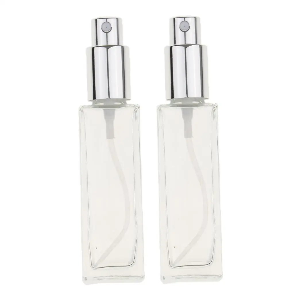 여행용 유리 스프레이 병, 무화기 리필 가능한 향수 빈 병, 2x30ml