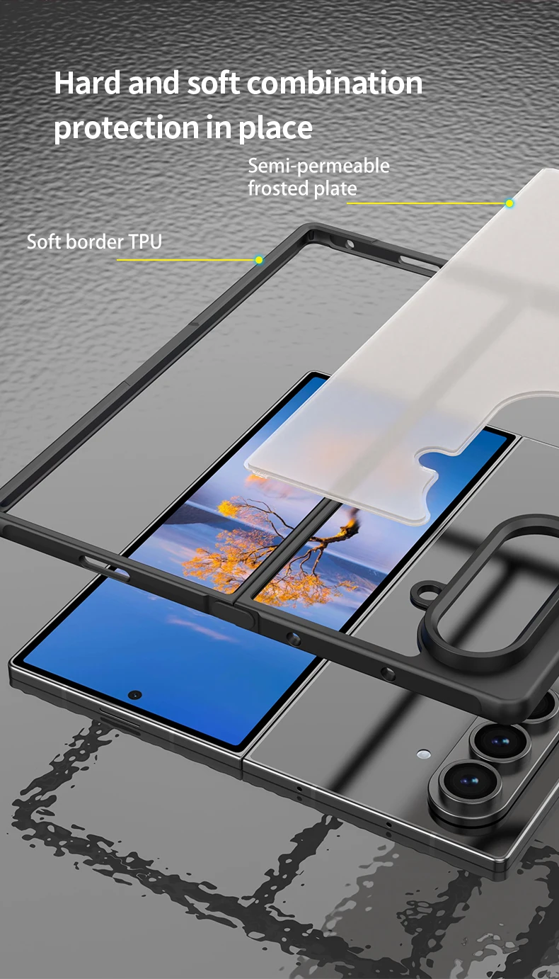 Z Fold7 Cases Luxury Slim Matte Magsafe Case Border Colorful Protective Case For Samsung Galaxy Z Fold7 Anti-Drop 4 Corners/Busi