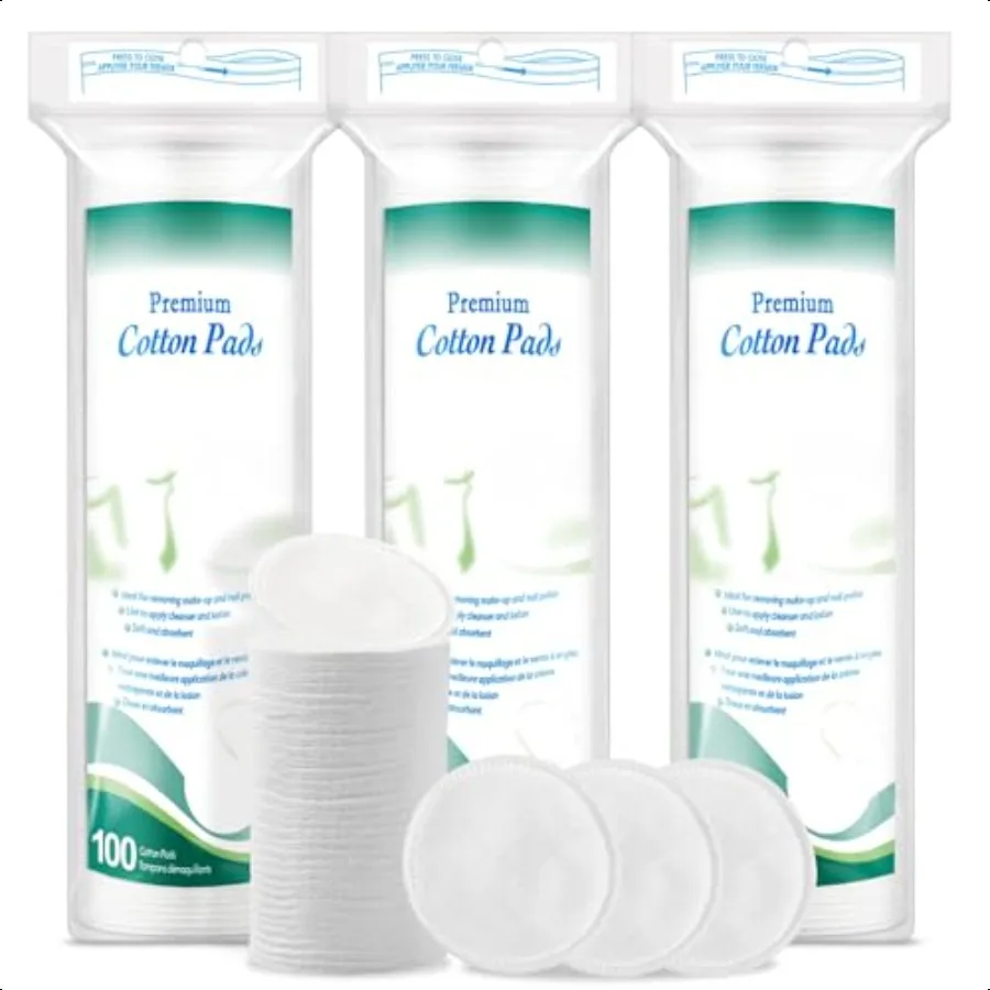 Premium Hypoallergenic Cotton Rounds for Face