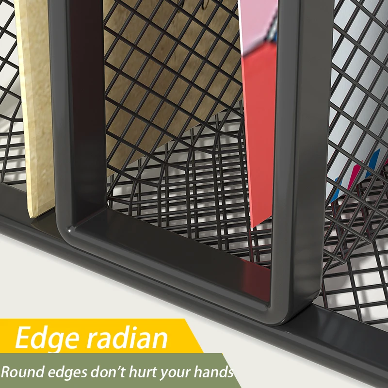 Desk Mail Organizer, 2 Pack Office Small Letter Sorter Desktop File Organizer Metal Mesh with 3 Vertical Upright Compartments 5