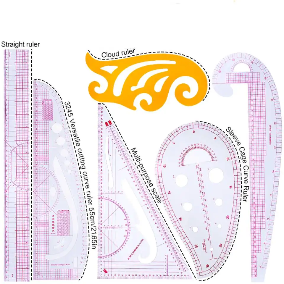 13PCS Styling Sewing French Curve Ruler Set, Dress Makers Ruler