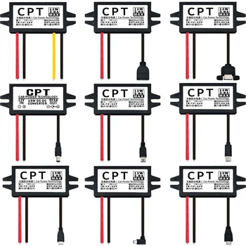 DC-DC Step Down Buck Converter โมดูล 12V to 5V 3A 15W สําหรับรถชายหญิง USB Mini USB Micro USB Adapter 1