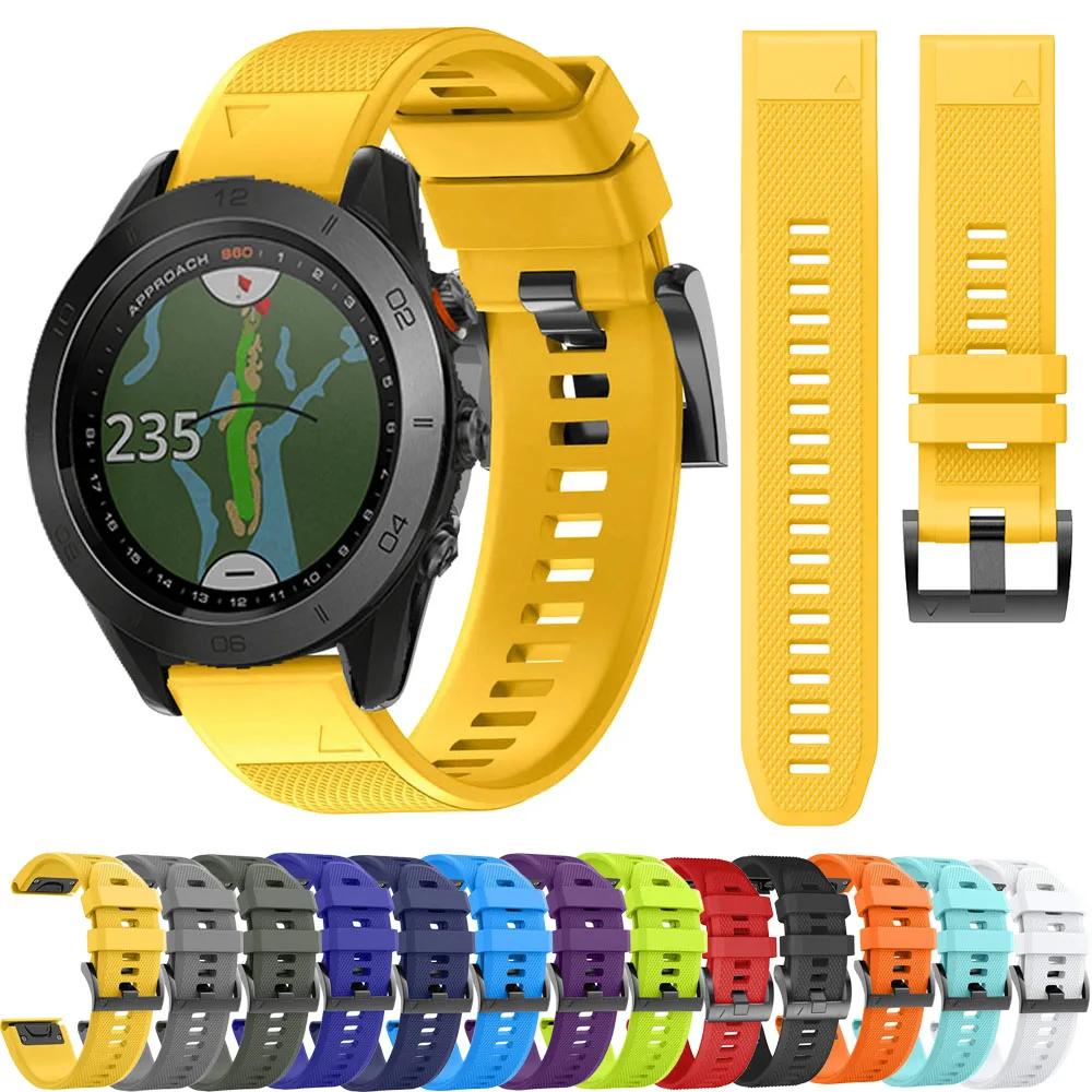 

Silicone Strap Quickfit For Garmin Fenix 6 6X 7 7X Pro 5 5X Plus 3 HR Bands Replacement 22mm 26mm Replacement Wristband Bracelet