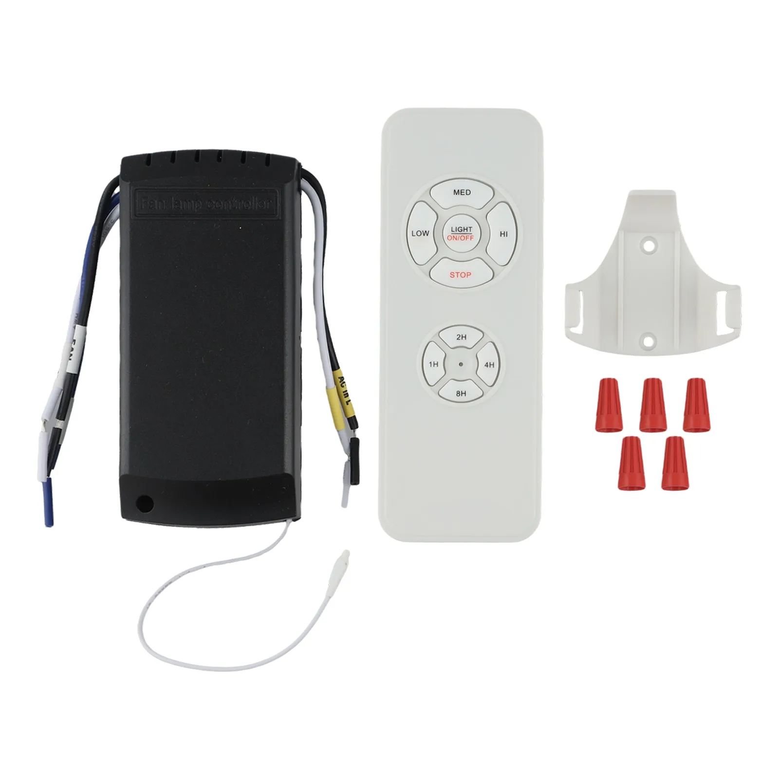 Wireless Ceiling Fan Remote Control Kit with Light Dimmer and Timer Functionality