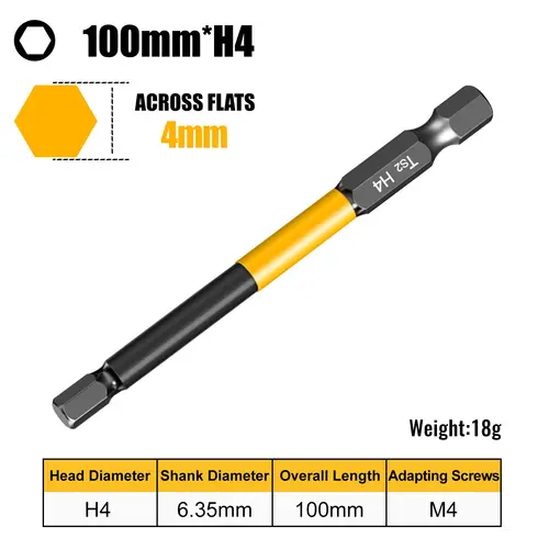 Allen Wrench Drill Bit Hex Driver Bits Set 50/100/150mm H1.5-H10mm with Magnetic Grip and Slip Design for Secure Screw Holding - Image 9
