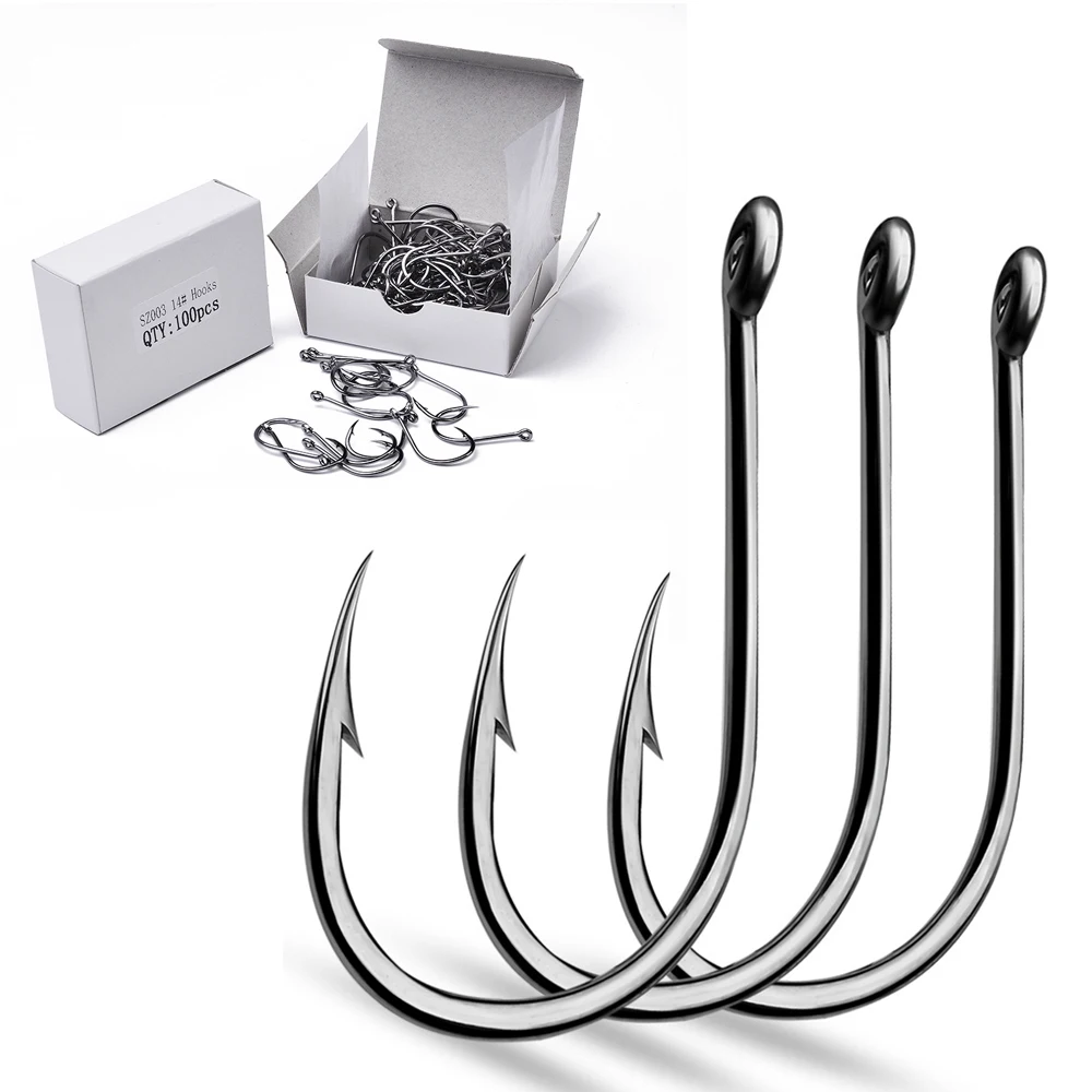 Barbed Fish Hook Fishhook 100PCS/LOT Size3Size15 High Carbon Steel