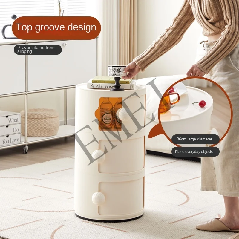 Nordic children's bedside table round household simple creative bedroom storage cabinet Internet celebrity ins small cabinet