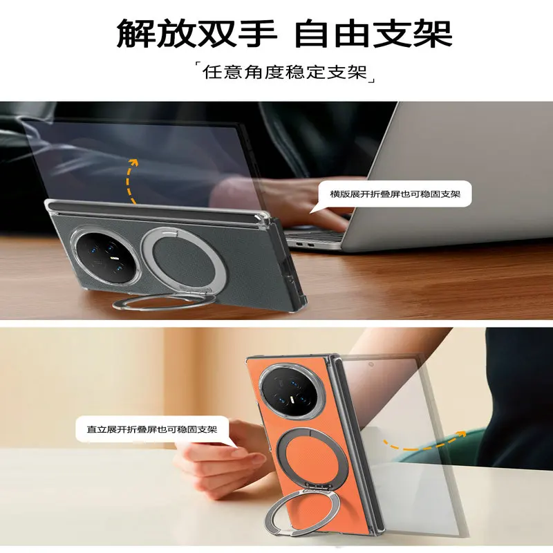 Enhanced Ring Magnet Shockproof Back Case with Stand