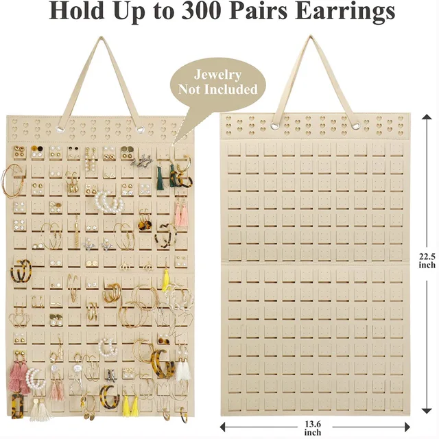 Earring Organizer Hanging Earring Holder, Holds Up To 330 Pairs, Soft Felt  Wall Mount Earring Display Holder Stud Earrings Organizer for Women Girls