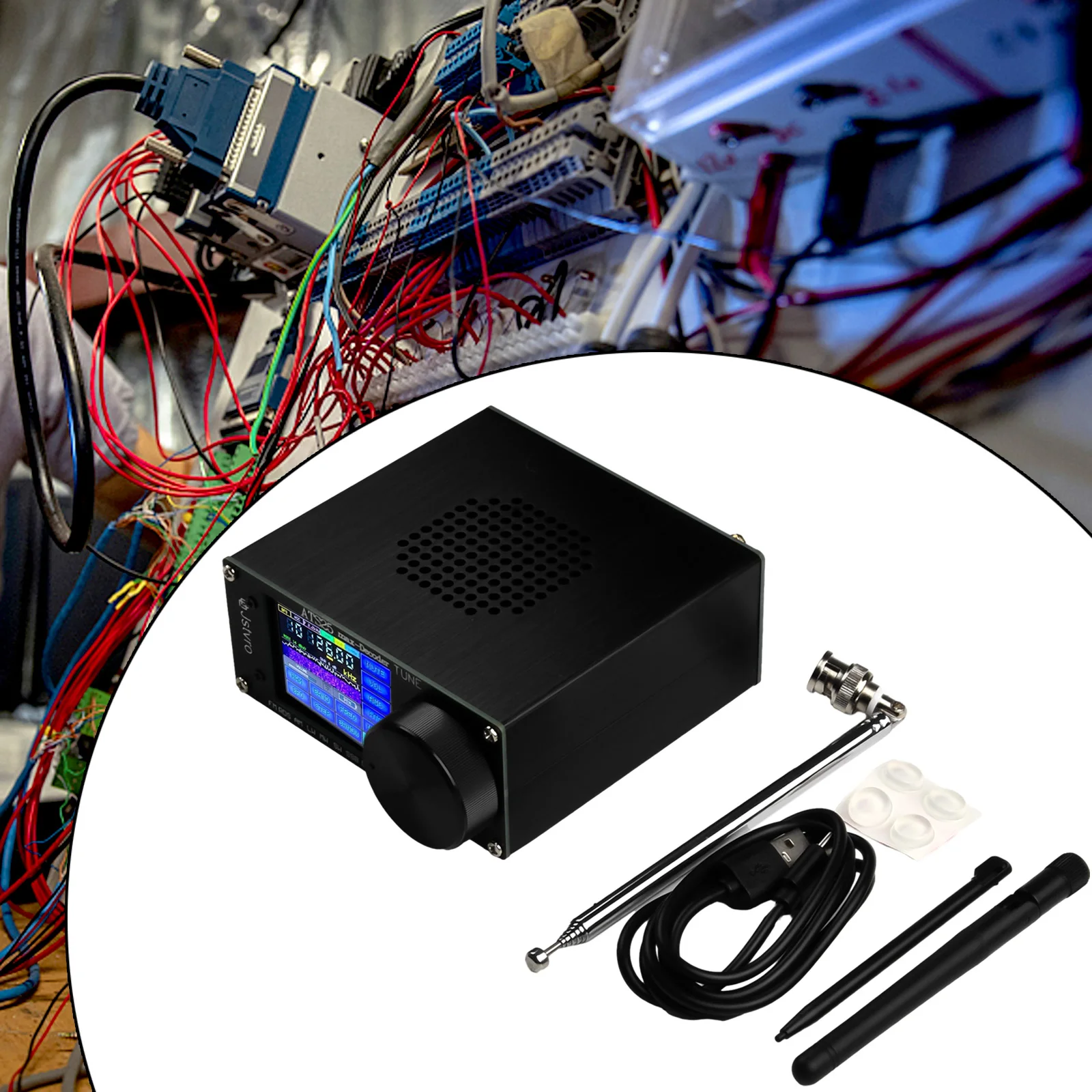

1xRadio Receiver Kit Radio Receiver Kit Long Wave MW 120*115*48mm 153-500KHz 520-1710kHz 64-108MHz/RDS Function