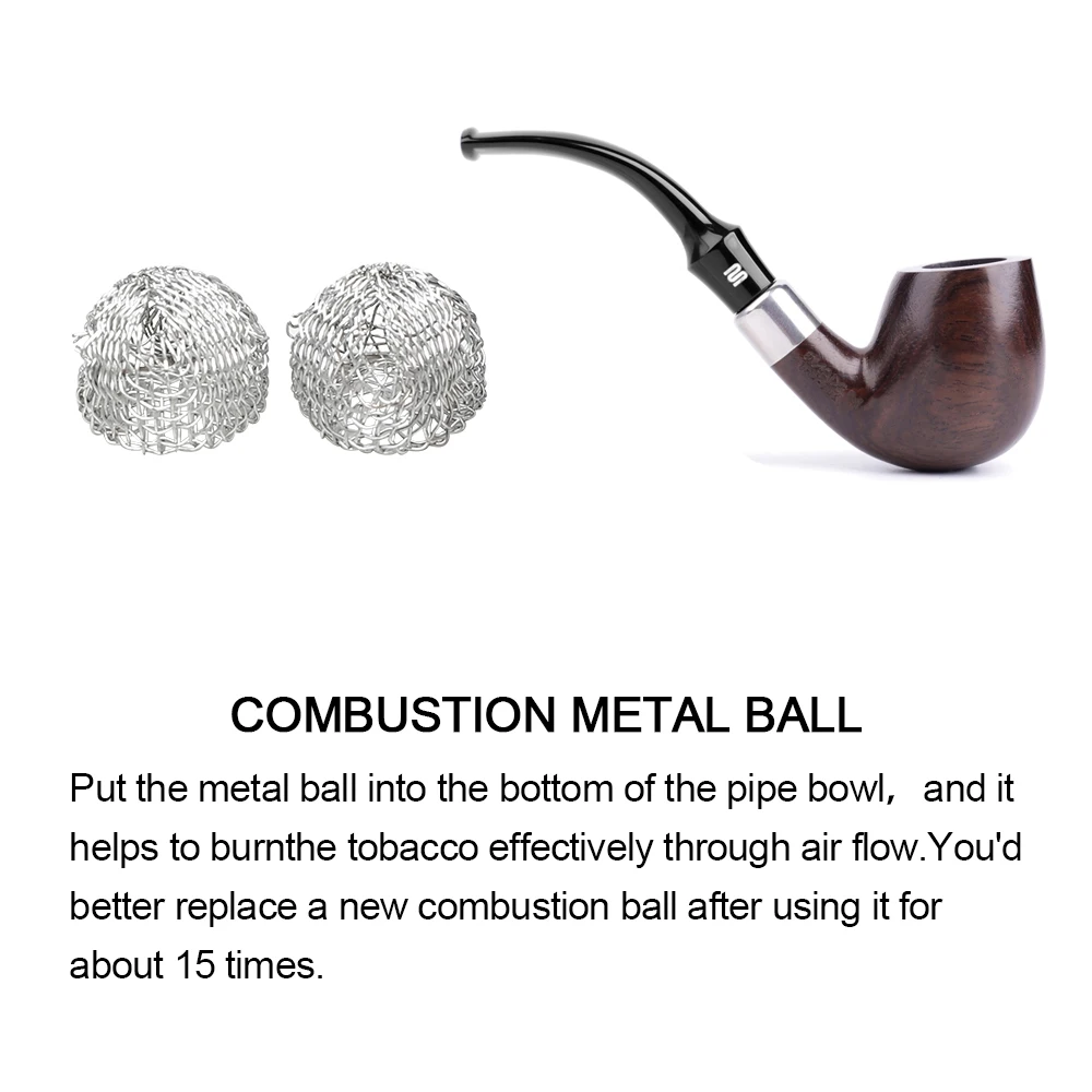 Black Sandalwood Tobacco Pipe Set with Gold Ring and 10-Tool Kit Bongs in Australian