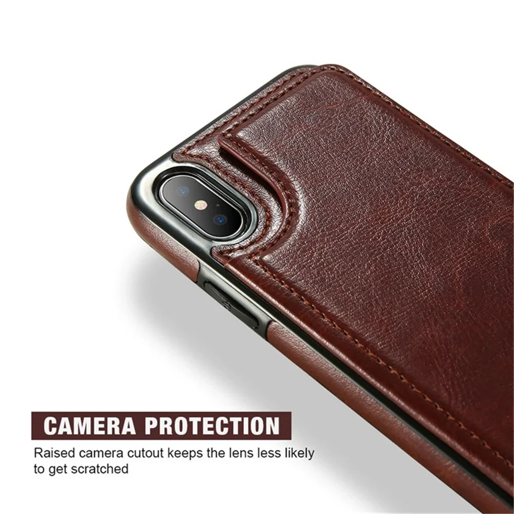 Leather Case Card Slots For iPhone SE 6S-15