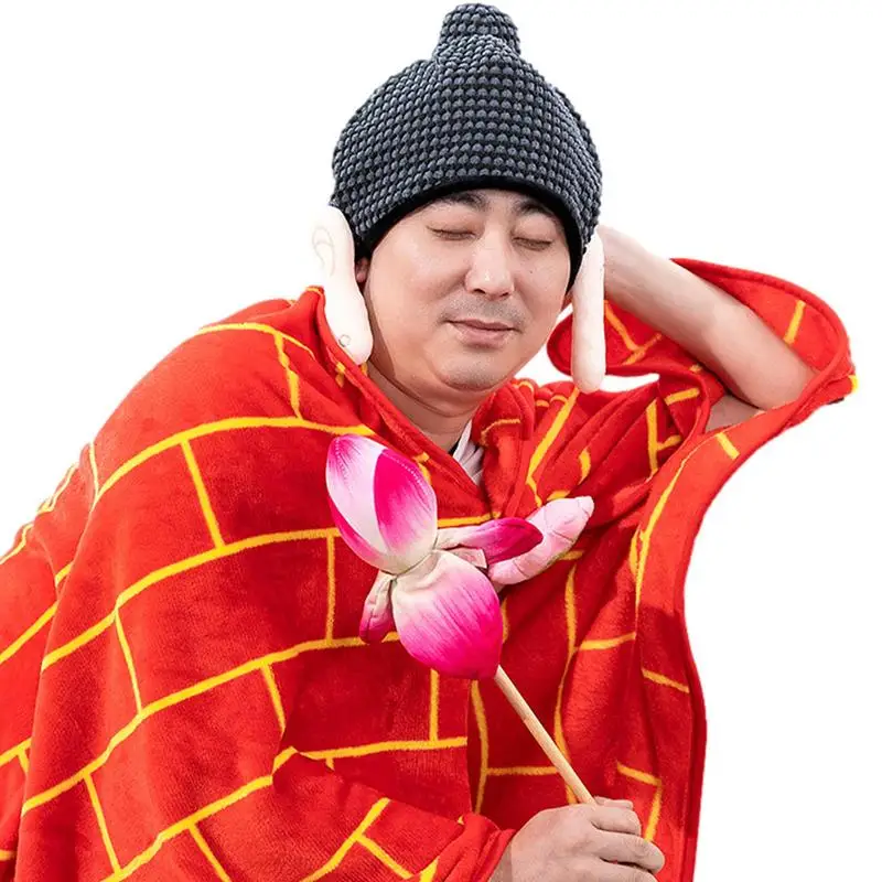 

Hoodie Blanket Double Sided Flannel Throw Nap Blanket Throw Blanket Buddhist Zen Blanket Soft Lap Blanket Decorative Blanket For