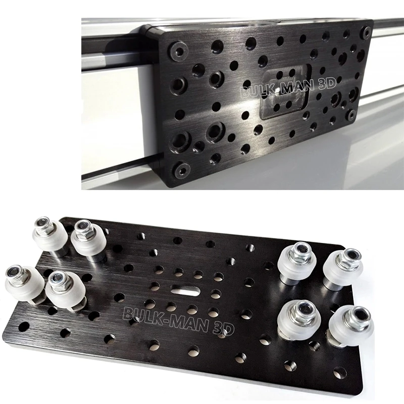 Double Wide C-Beam Gantry Plate Set with Solid V Wheel Kit for V-Slot Profile CNC Machine Parts