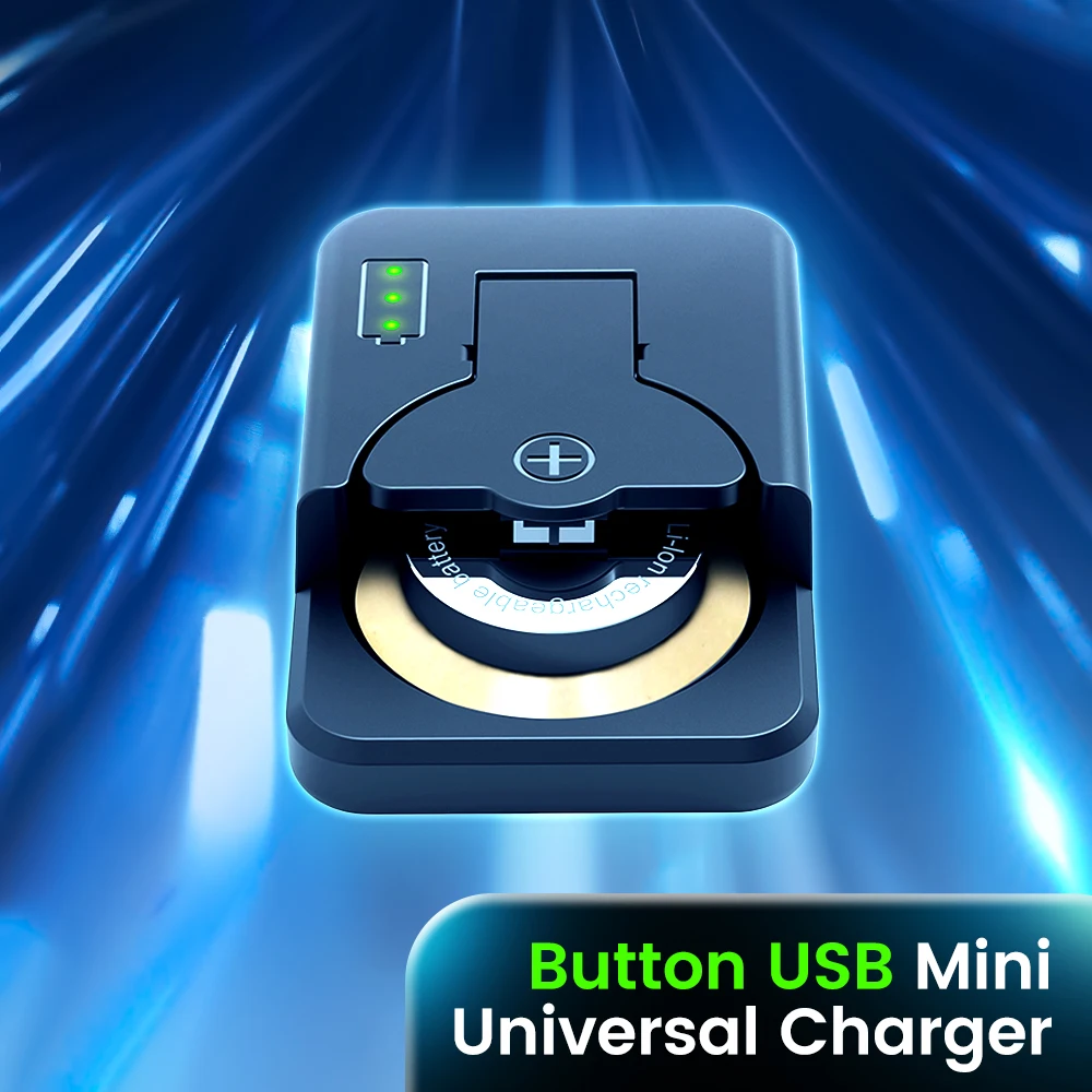 Compact Universal Lithium Button Battery Charger