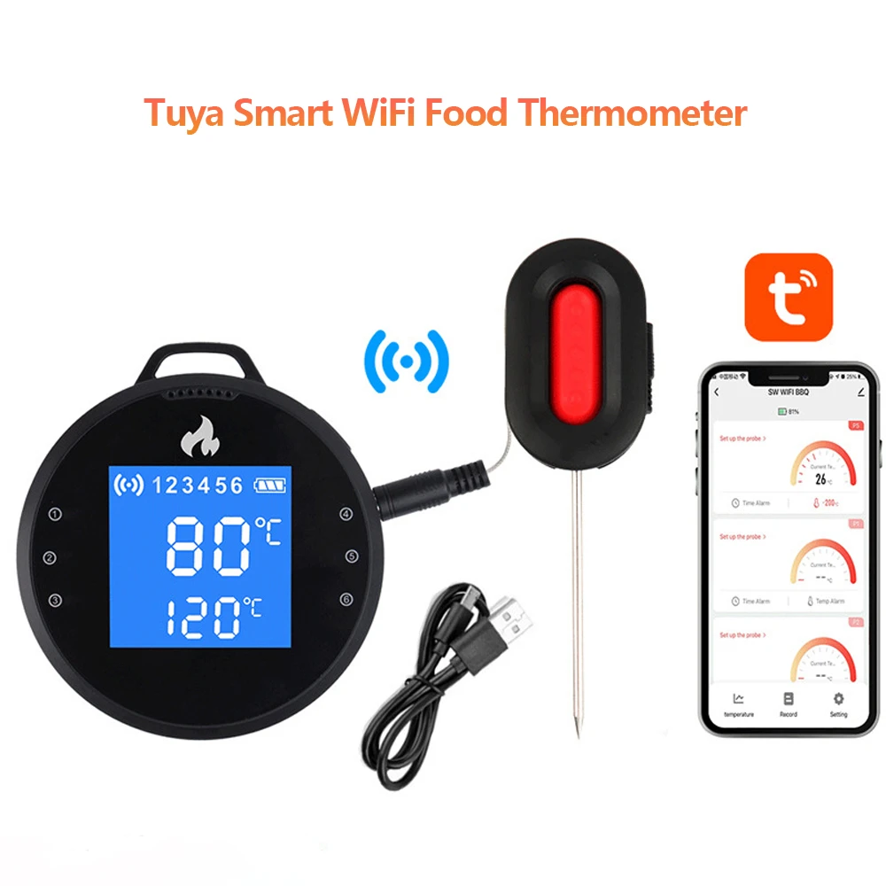 WiFi Smart Wireless Mini Food Thermometer Digital Tuya Bluetooth
