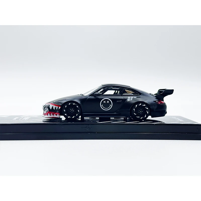 TW In Stock 1:64 Old New 997 Matte Black Shark Diecast Diorama Car Model Collection Toys Tarmac Works 3