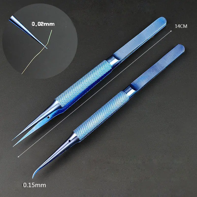 

Professional Titanium Alloy Tweezers 0.15mm Edge Precise Fingerprint Fly Line Picker Tweezers Straight Bend Mobile phone tool