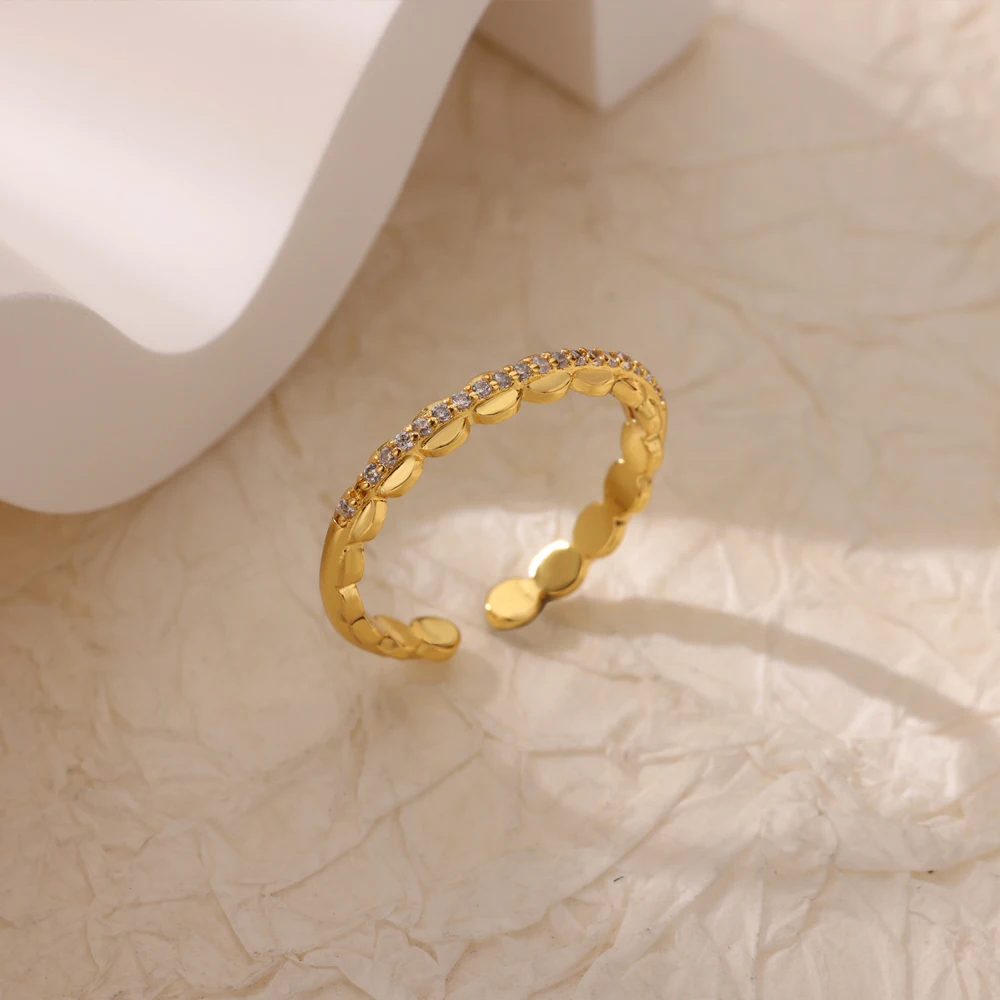 Zircon Rings Stainless Steel