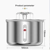 New Cat Water Dispenser Stainless Steel Automatic Recirculating Filtration Watchable Water Level Pet Water Feeder 6