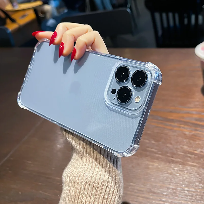 Luxury Fashion Shockproof Silicone Clear Phone Case For