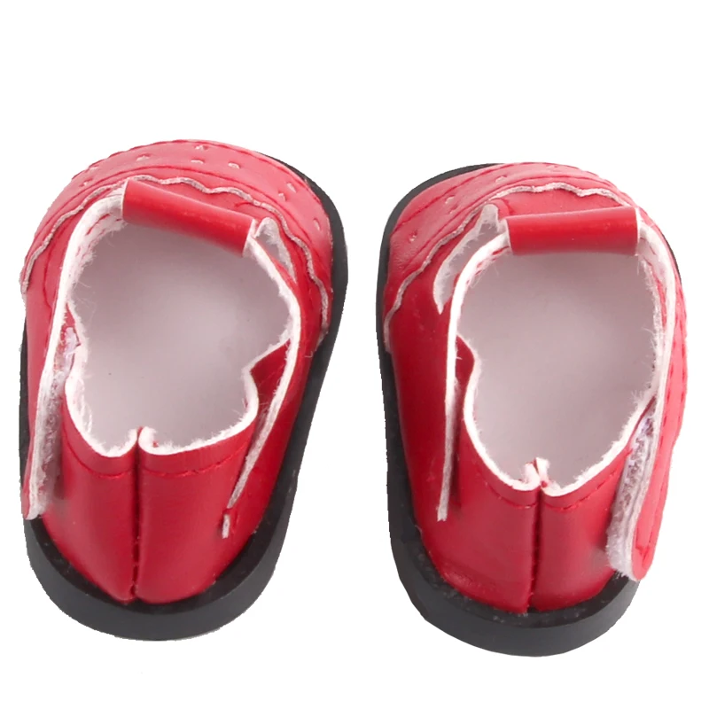 1/6 Cute 5.5cm PU Leather Bow Doll Shoes Boots For 14" American& EXO Doll Mini Shoes Accessories For 32-33 Russia DIY Doll TOY