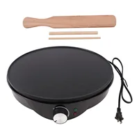 Electric Griddle Crepe Maker with Batter Spreader Wooden Spatula US Plug 100‑120V Kitchen Non Stick 12in Crepe Making Machine 1
